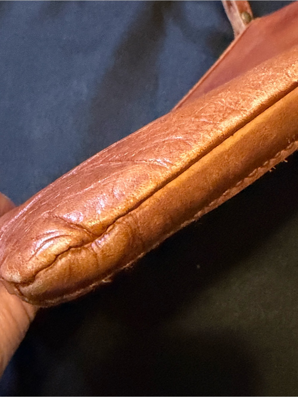 Patricia Nash Woven Leather Wristlet - Cognac Brown - Picture 7 of 11